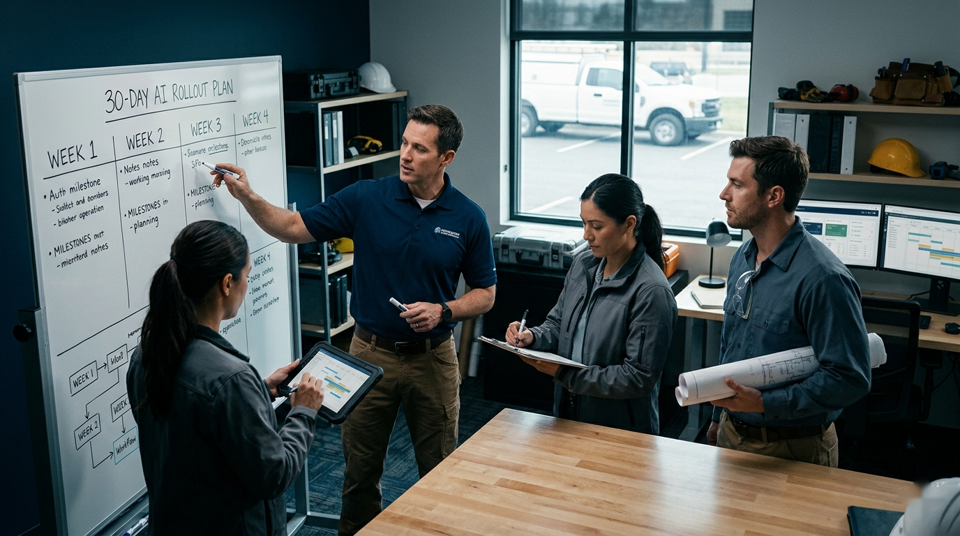 A 30-Day AI Rollout Plan for Contractors: How to Start Without Creating a Mess visual 1